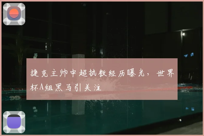 捷克主帅中超执教经历曝光,世界杯A组黑马引关注